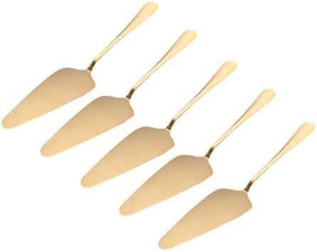 Doitool 5pcs aço inoxidável queijo pizza pizza servidor servidor de torta bolo bolo de peel spatula bife bolo bolo shifter