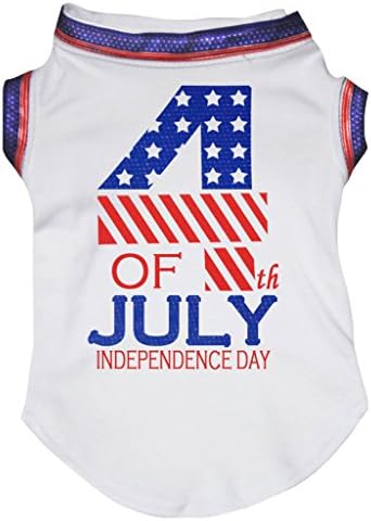 Petitebella, 4 de julho, camisa de cachorro do dia da independência