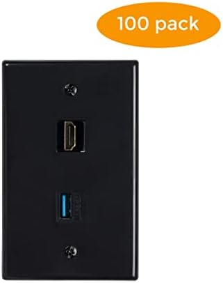 Porta do comprador 2 Porta Keystone, 1 porta HDMI e 1 porta USB 3.0 Placa de parede