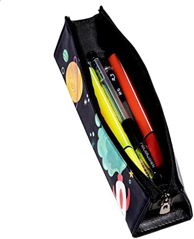 Caixa de lápis Guerotkr, bolsa de lápis, capa de caneta, bolsa de caneta, bolsa de lápis pequena, padrão de nave espacial do planeta galáxia
