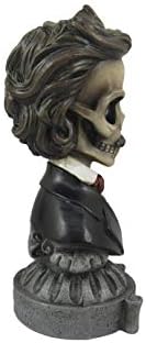 World of Wonders Autores mortos Horror colecionável estatuetas exibidas | Presentes para os amantes de livros | Decoração do crânio para sua casa | Decoração assustadora do escritório em casa - Poe