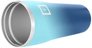 Ferro ° Flask Isoll Isoled Rover Tumbler com tampa e palha - 32 oz de prova de vazamento e garrafa de aço inoxidável para bebidas quentes e frias - caneca de viagem de café, caneca de metal aquático, copo térmico - ondas azuis