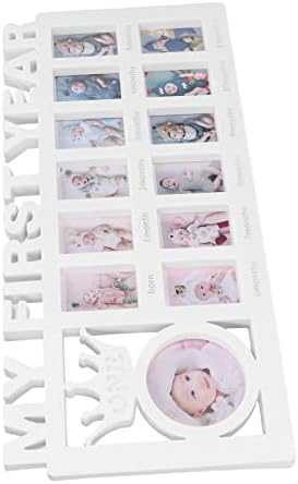 Conjunto de molduras para recém -nascidos de Yosoo, 12 quadros de fotos pequenas usadas molduras de recém -nascidas polidas