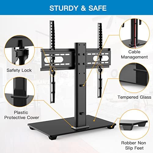 Perlesmith Universal TV Stand-Tabela TV TV Stand para TVs LCD de 32-55 polegadas LED TVs-Mobile Stand on Wheels para 32-75 polegadas