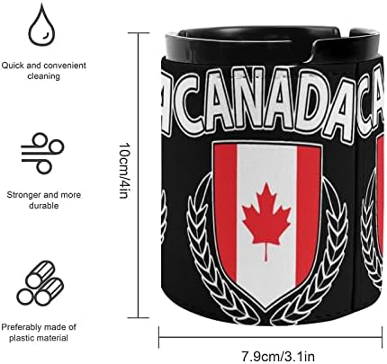 Bandeira do Maple Leaf Canada Bandeira lindamente padronizada cinzas de couro clássico cigarro cilíndrico, adequado