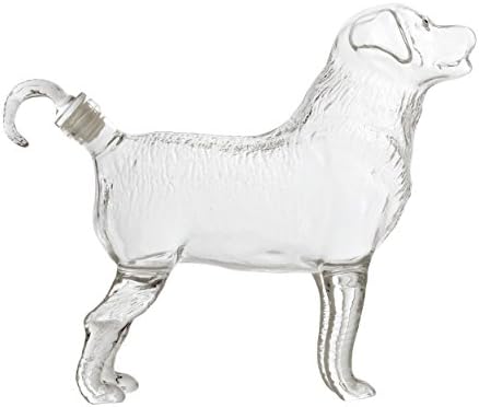 Vinho e uísque de decantador de cachorro - Presente de amantes de cães Salvando o vinho, belo perfil de um cachorro 500 ml