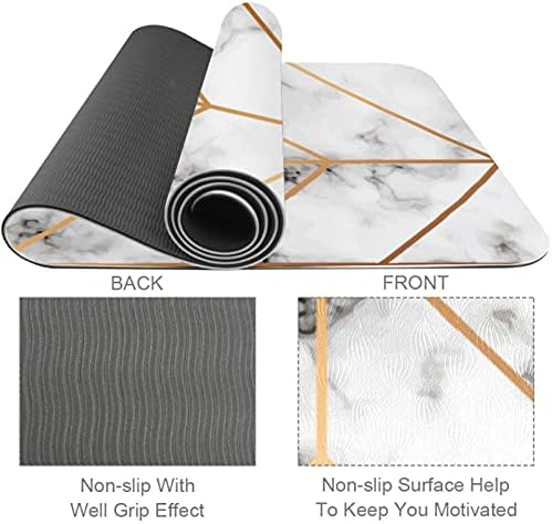 Textura de mármore branca de tapete de ioga com spider web eco amigável sem deslizamento tapete de exercícios para pilates