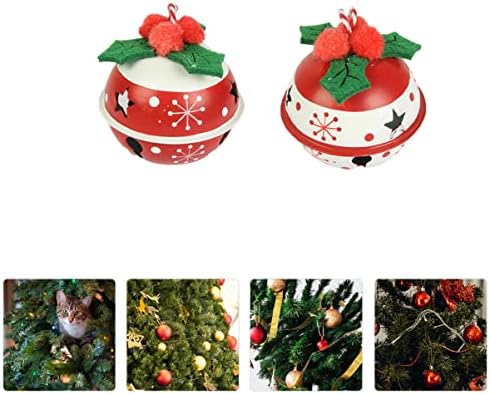 6pcs Ornamento Ferro com ornamentos de metal de árvore de festa Round Photography Christmas Bell Decoração Jingle Props Decorações