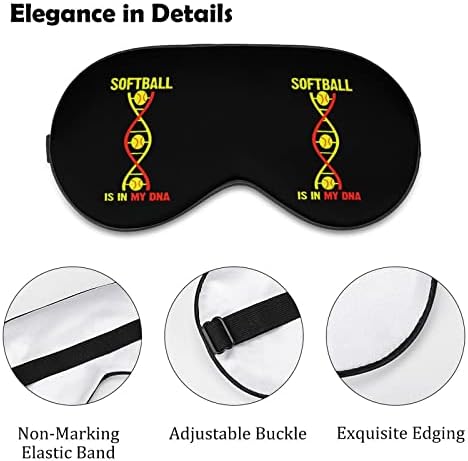 O softball está na minha máscara de olho macio de DNA eficazes de máscara de sono conforto com a venda com cinta ajustável elástica