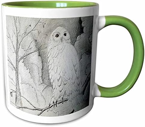 3drose Night Owl Cerâmica Caneca, 11 onças