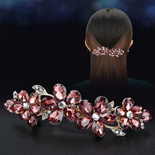 Wybfztt-188 Trendy Barrette Cristal Flor Hairpin