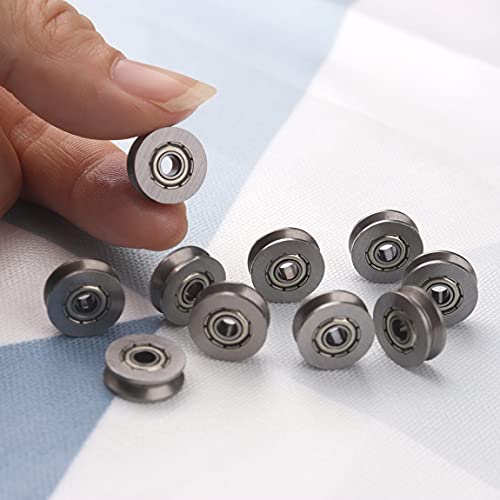 CBRIGHT Deep V Roldes de ranhura V V623/603zz 50 PCS Guia Rolamentos de esferas da polia para instrumentos de precisão Portas e janelas de máquinas de costura,