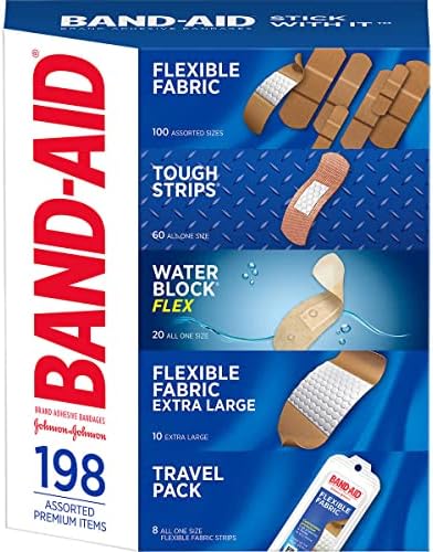 Band-aid de ataduras adesivas, variadas, 198 acusações