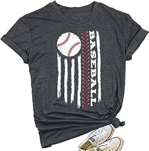 Esfregue um pouco de sujeira nele gráfico de beisebol, camiseta fofa, letra feminina tees de softball estampados Tops de