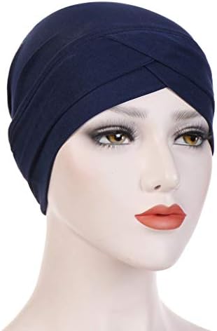 Chapéu de turbante para mulheres grãos de cor sólidos