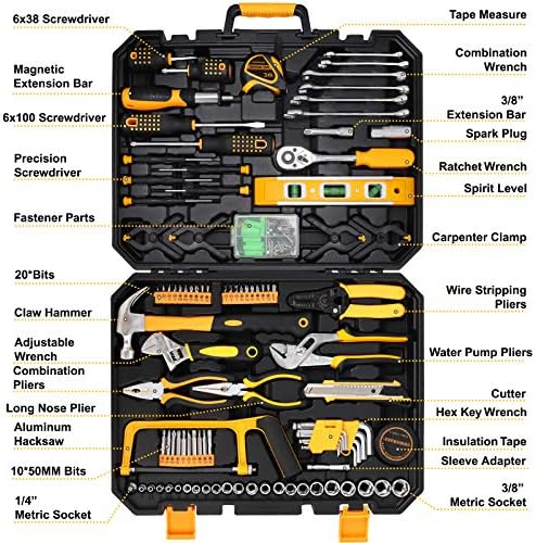 Comeware 20V Bordless Drill 168 PCS Kit de ferramentas de reparo doméstico