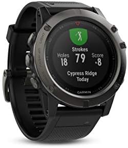 Garmin Fēnix 5x, Premium e Rugged GPS Multisport GPS SmartWatch, apresenta mapeamento Topo nos EUA, cinza ardósia, Slate,