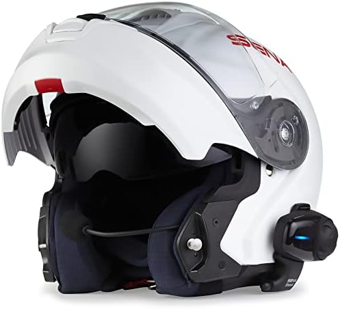 Sena SMH10-11 Motocicleta Bluetooth Headset / Intercomon com kit universal de microfone, preto
