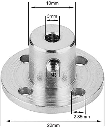 Connector de acoplamento de flange de 3 mm de 3 mm, acessório de acoplador de modelos de aço guia rígido, acessórios