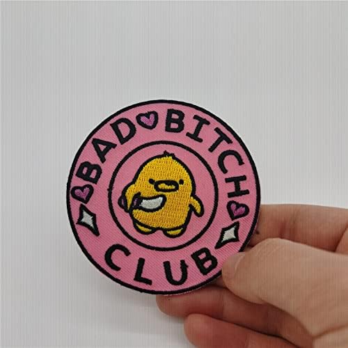Bad Bitch Club Patch fofo frango bordado patch criativo de moda criativa bordado patch reta Diy Patches decorativos para roupas