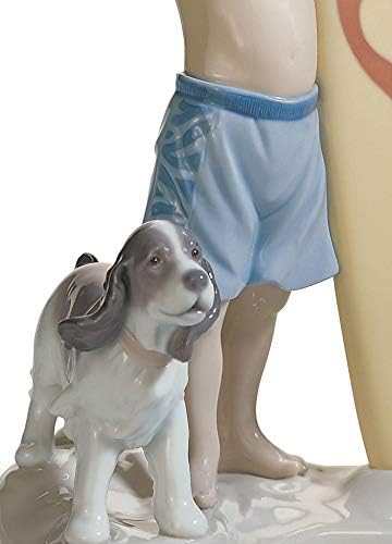 Lladró Surf's Up Boy Fatuine. Figura de surf de porcelana.