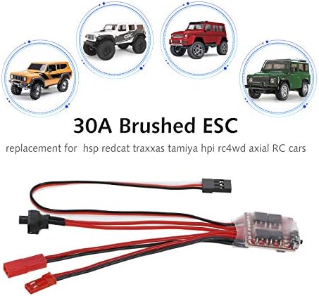 Goolrc 2pcs 30a Esc escovado Controlador de velocidade elétrica para a frente do freio reverso Dual Way Esc para 130 180 260 Motor 1/16 1/18 1/24 Tanque de barco de carro