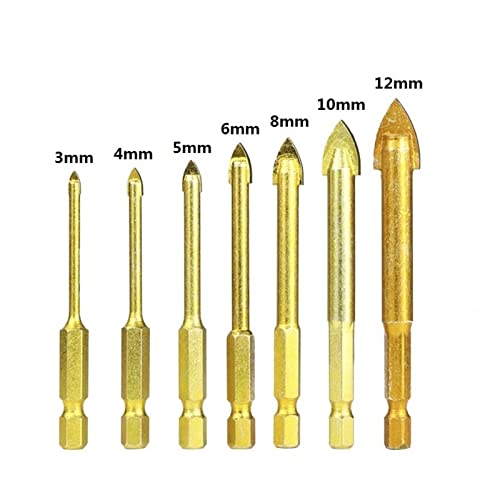 Abridor de orifício de cerâmica HEX HAX GLIT BITS 6-12MM METAL BIT BIT BIT MULTIFUNCIONE