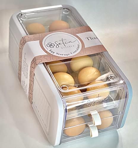 Suporte/recipiente genérico de ovos para geladeira, grande capacidade, alta frigidição de caixa multicamada fresca para o ovo de galinha,