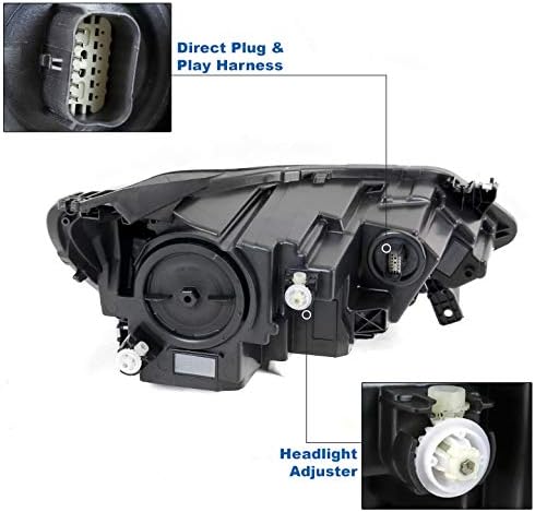 ZMAUTOPTS LED FARÇOS DE PROJEDOR HALOGEN BLACK W/6.25 LED branco DRL compatível com 2018-2020 Chevy Equinox Ls