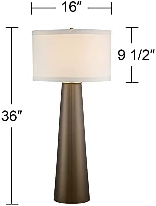POSTINI EURO Design Karen Modern Table Lamp de mesa 36 Coluna de vidro cônico de ouro escuro de ouro