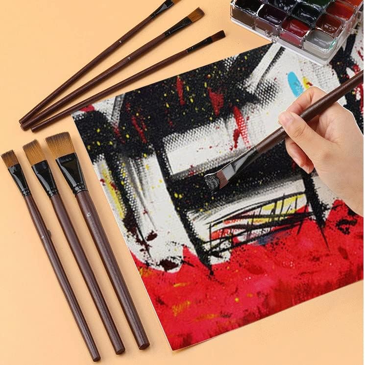 Conjunto de tinta de óleo LMMDDP de óleo grande pincel de caneta 6 conjuntos de pincel de pintura de pincel de nylon caneta de pintura