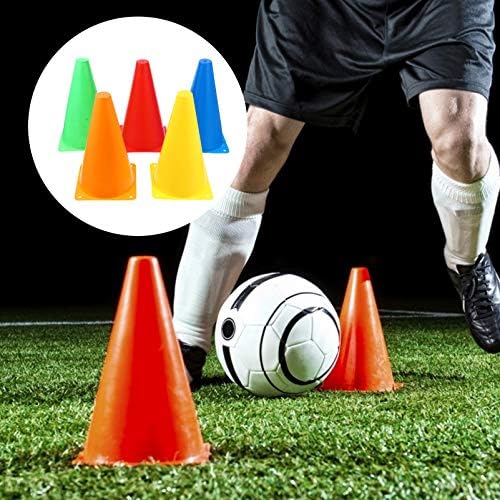 Besportble Concapsíveis Cones de agilidade plástica Cones esportivos Cones de treinamento esportivo Multicolor Agility Soccer Marker Tráfego Cones para crianças Field Outdoor Activity Party 25pcs