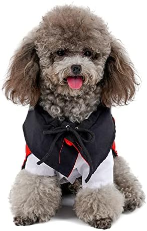 Costume de vampiro de cão de gato yOption, pet halloween natal cosplay vestido capuz de roupas engraçadas roupas para cachorros cachorros