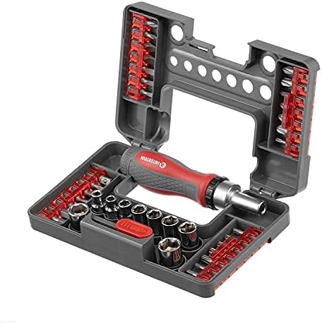 Intertool Storm 38 Peça Mini Ratchet Chave de fenda Conjunto, Profissional, Suporte de ponta magnética, conjunto de bits, conjunto