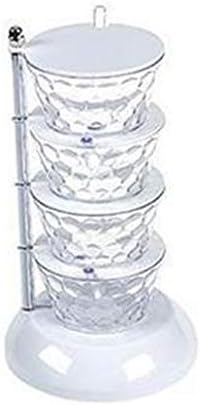 WPYYI giratória giratória de especiarias caixa de tempero de cozinha recipientes de condimentos de especiarias Conjunto de rack de armazenamento