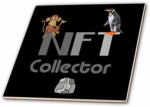 3drose legal divertido colecionador de nft não fungível macaco pinguim rock sátira desenho animado - telhas