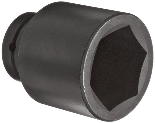 Martin 17674 Aço de liga forjada 2-5/16 Tipo III Abertura 1 Power Impact Drive Socket, 6 pontos de profundidade, 4-23/32 Comprimento total, acabamento preto industrial