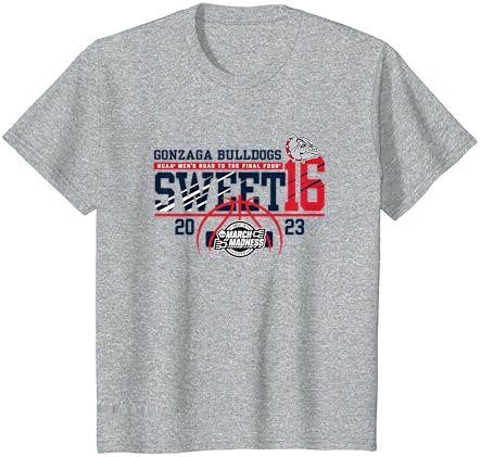 Gonzaga Bulldogs Sweet 16 2023 Camiseta cinza de basquete
