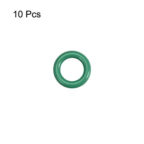 Uxcell Fluorine Rubber O-rings, 9,5 mm OD 5,7mm ID de 1,9 mm de largura de fkm vedação junta para encanamento de máquinas, verde,