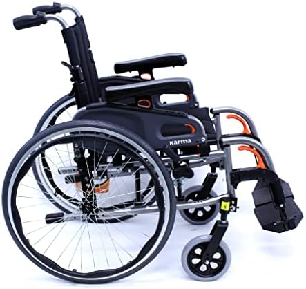 Karman Healthcare Ultra Lightweight Ajuste Cadeira de Rodas, Diamond Black, 20 X18