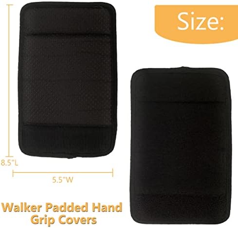 Tampas de alcance à mão acolchoadas do Walker Universal, premium de memória de espuma de almofada médica premium preenchimento, wicking, conforto, lavável