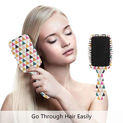 Escova de cabelo de almofada de ar vipsk, trângulo colorido colorido de plástico, boa massagem adequada e escova de