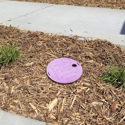 USA Premium Made Reclaimed Water Purple Irrigation Sprinkler System Caixa de Válvula de Controle Circular de 6 polegadas, Rodada de ICV escura