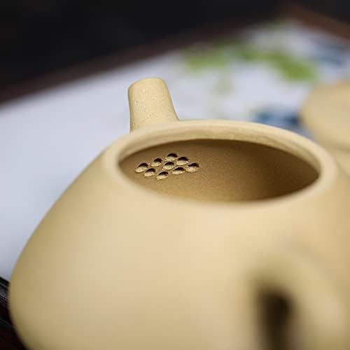 Siline Zisha Pequena panela de chá 5,4 onças, chinês real argila de argila de barro artesanal, fabricante de chá de