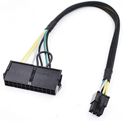 Para a placa-mãe Dell com porta de 6 pinos de 24 pinos a 6 pinos ATX PSU Power Adapter Cable 13,3 polegadas