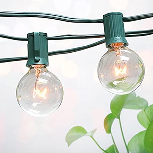Konictom 25 pacote g40 lâmpadas de globo transparente, lâmpadas de reposição de luz noturna de 1,5 polegadas para decoração