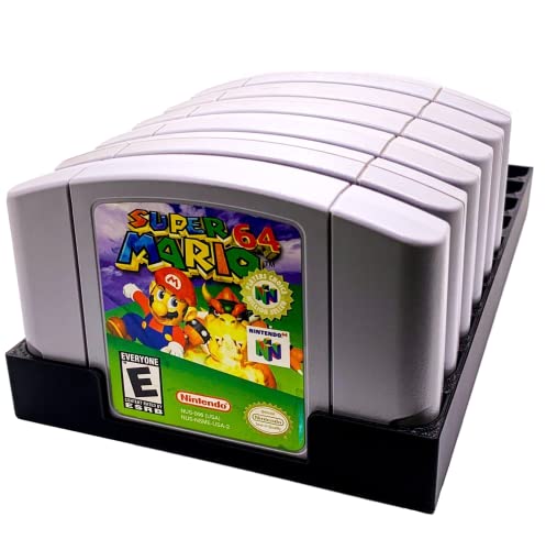 Holder de cartucho de jogo para a Nintendo 64 - segura até 10 jogos - bandeja de exibição N64