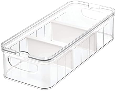 Caixa de armazenamento da geladeira Idesign, grande recipiente de armazenamento de cozinha feito de plástico sem BPA, organizador