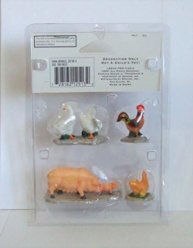 2001 Conjunto de animais de fazenda de 4 estatuetas da aldeia de Natal