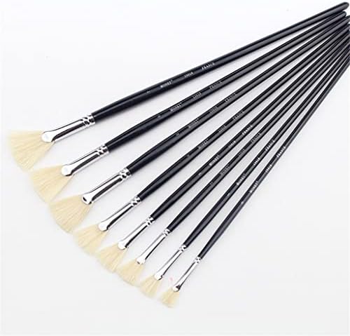 Yfqhdd 8 escovas de aquarela escova de ventilador pincel de escova de escova de óleo/giz de água/pincel de aquarela para pincel de